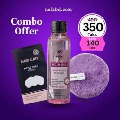 ৩৫০ টাকায় Skin Cafe Miceller Water+BG nose strip+Maange cleanse sponge